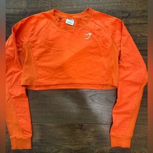 Gymshark Orange Women's Crop Sweatshirt